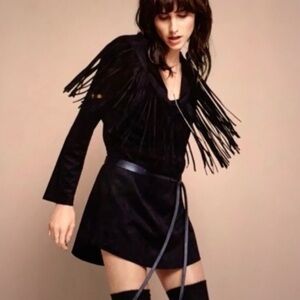 Raga NWT black southwestern fringe dress. Size XS